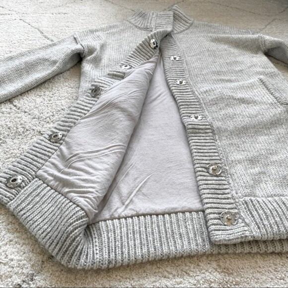 Urban Outfitters Kimchi Blue Oversized Sweater Coat Heather Grey Size M - Picture 8 of 9